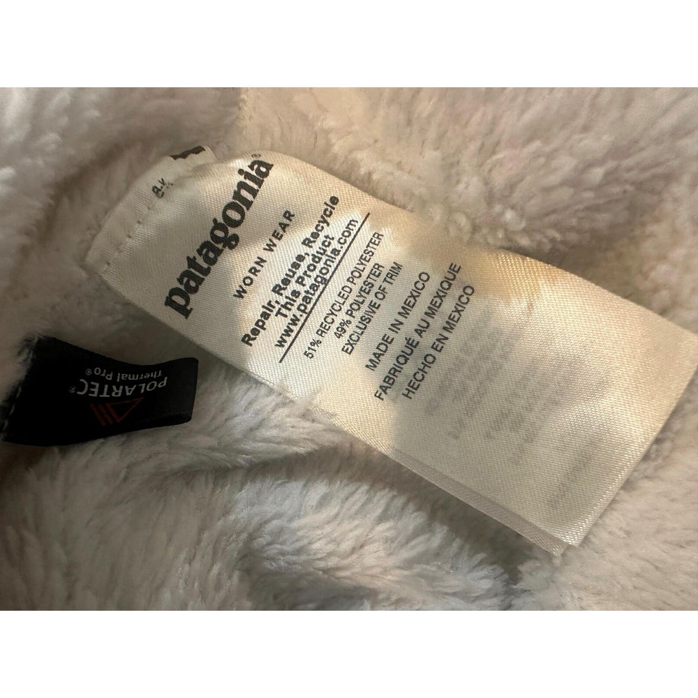Patagonia Re-tool 1/4 Snap-T Pullover Fleece Top Pearl White X-Dye Women's XS - Picture 9 of 13